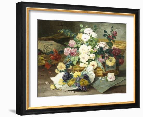 Roses from Nice-Eugene Henri Cauchois-Framed Giclee Print