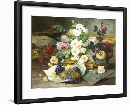 Roses from Nice-Eugene Henri Cauchois-Framed Giclee Print