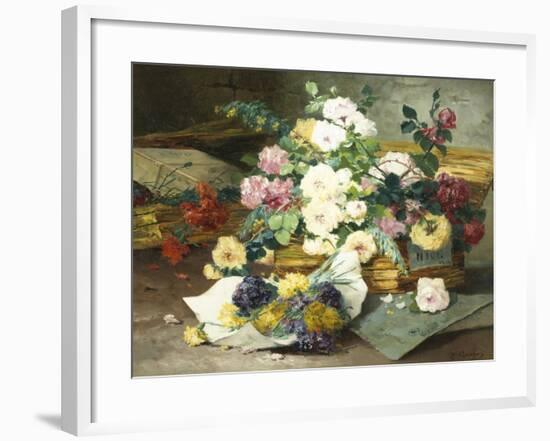 Roses from Nice-Eugene Henri Cauchois-Framed Giclee Print