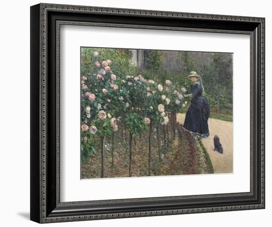 Roses, Garden at Petit Gennevilliers - Gustave Caillebotte (1848-1894). Oil on Canvas, 1886. Dimens-Gustave Caillebotte-Framed Giclee Print
