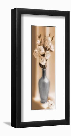 Roses In A Blue Vase-Christine Zalewski-Framed Art Print