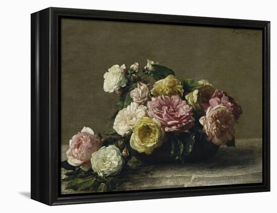 Roses in a Bowl, c.1882-Henri Fantin-Latour-Framed Premier Image Canvas