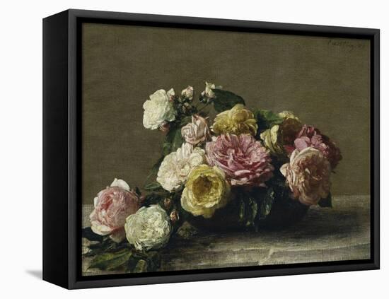 Roses in a Bowl, c.1882-Henri Fantin-Latour-Framed Premier Image Canvas