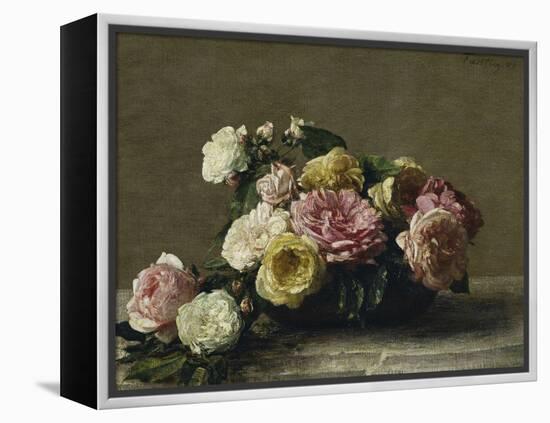 Roses in a Bowl, c.1882-Henri Fantin-Latour-Framed Premier Image Canvas