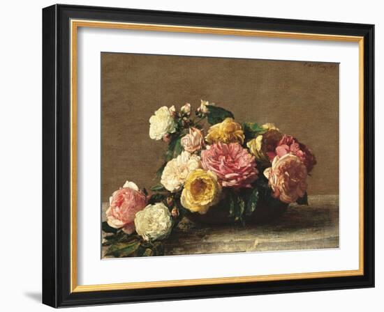 Roses in a Bowl-Henri Fantin-Latour-Framed Giclee Print