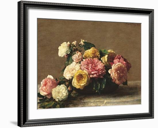 Roses in a Bowl-Henri Fantin-Latour-Framed Giclee Print