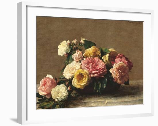 Roses in a Bowl-Henri Fantin-Latour-Framed Giclee Print