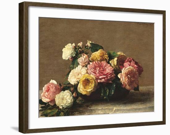 Roses in a Bowl-Henri Fantin-Latour-Framed Giclee Print