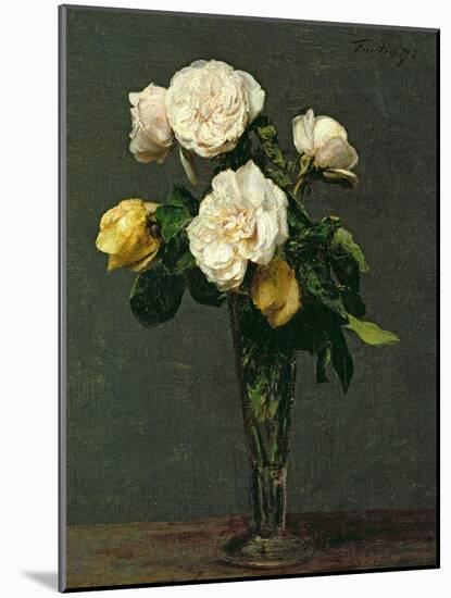 Roses in a Champagne Flute, 1873-Henri Fantin-Latour-Mounted Giclee Print