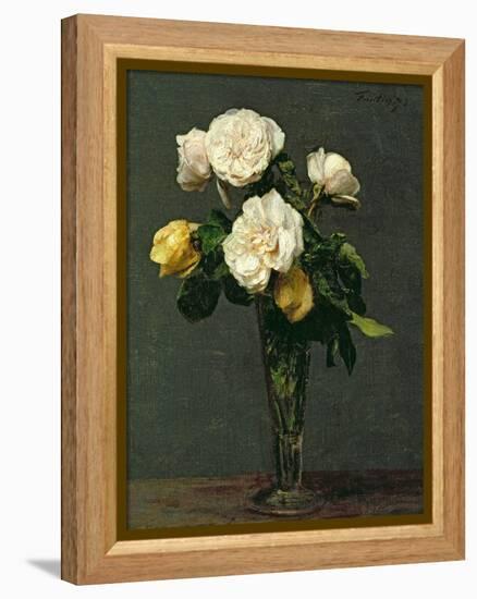 Roses in a Champagne Flute, 1873-Henri Fantin-Latour-Framed Premier Image Canvas