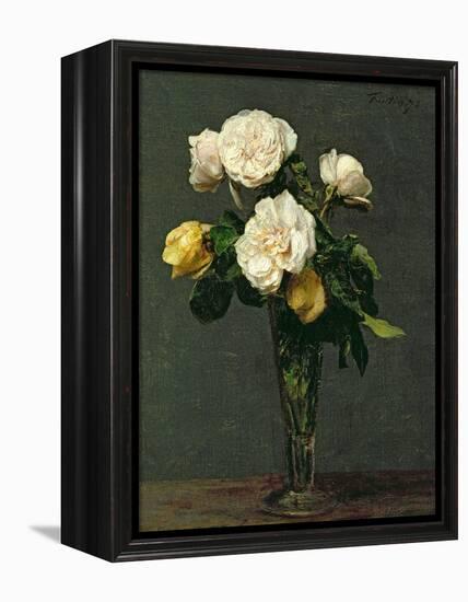 Roses in a Champagne Flute, 1873-Henri Fantin-Latour-Framed Premier Image Canvas