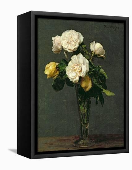 Roses in a Champagne Flute, 1873-Henri Fantin-Latour-Framed Premier Image Canvas