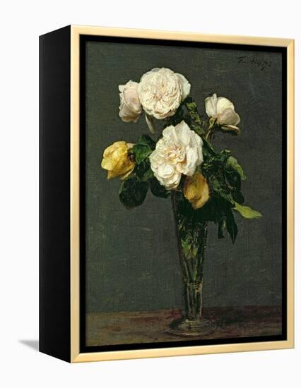 Roses in a Champagne Flute, 1873-Henri Fantin-Latour-Framed Premier Image Canvas