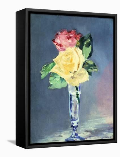 Roses in a Champaign-Glass, 1882-Edouard Manet-Framed Premier Image Canvas