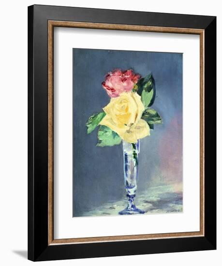 Roses in a Champaign-Glass, 1882-Edouard Manet-Framed Giclee Print