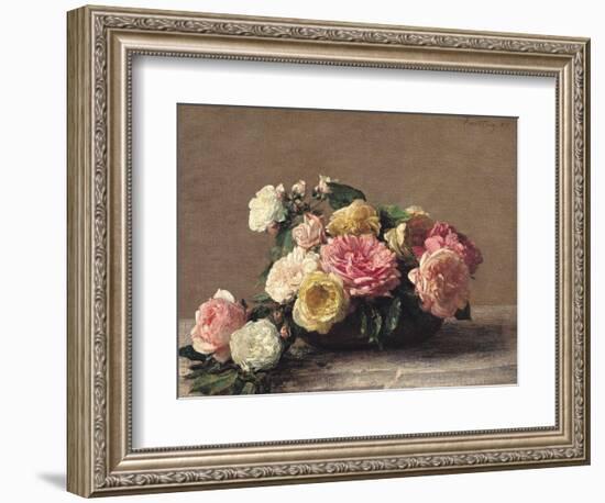 Roses in a Dish, 1882-Henri Fantin-Latour-Framed Giclee Print