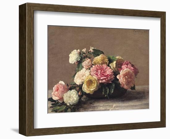 Roses in a Dish, 1882-Henri Fantin-Latour-Framed Giclee Print