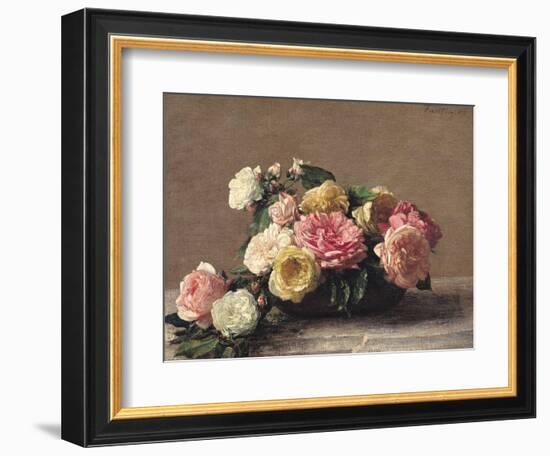 Roses in a Dish, 1882-Henri Fantin-Latour-Framed Giclee Print