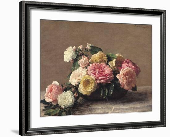 Roses in a Dish, 1882-Henri Fantin-Latour-Framed Giclee Print