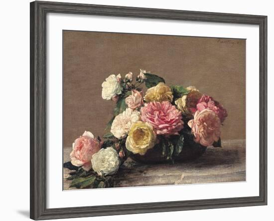 Roses in a Dish, 1882-Henri Fantin-Latour-Framed Giclee Print