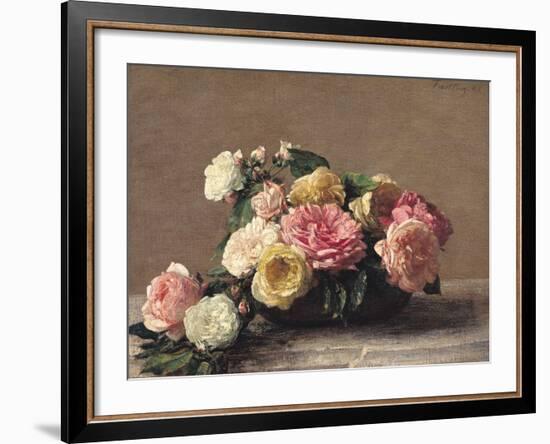 Roses in a Dish, 1882-Henri Fantin-Latour-Framed Giclee Print