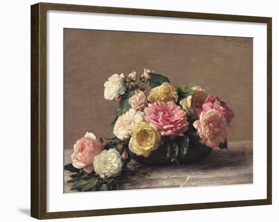 Roses in a Dish, 1882-Henri Fantin-Latour-Framed Giclee Print