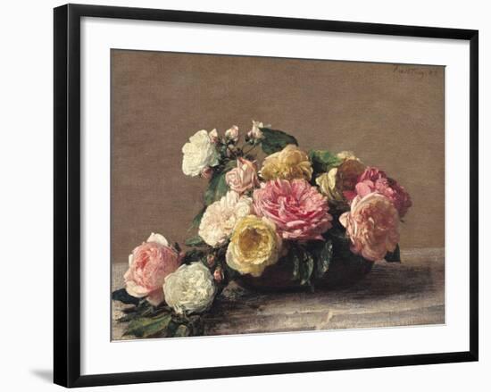 Roses in a Dish, 1882-Henri Fantin-Latour-Framed Giclee Print