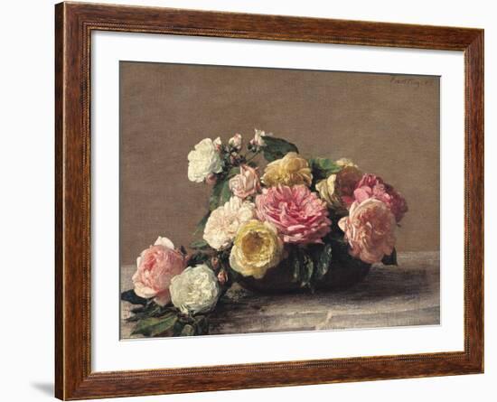 Roses in a Dish, 1882-Henri Fantin-Latour-Framed Giclee Print