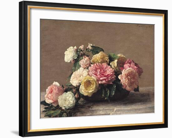 Roses in a Dish, 1882-Henri Fantin-Latour-Framed Giclee Print