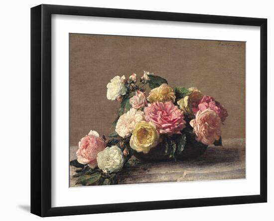 Roses in a Dish, 1882-Henri Fantin-Latour-Framed Giclee Print