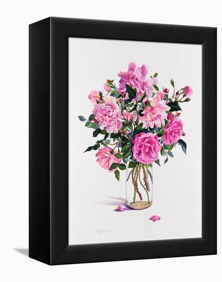 Roses in a Glass Jar-Christopher Ryland-Framed Premier Image Canvas