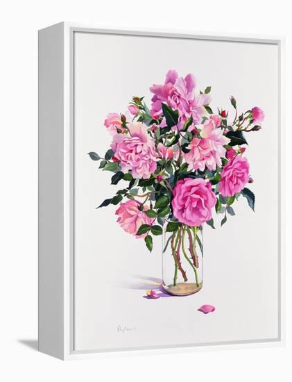 Roses in a Glass Jar-Christopher Ryland-Framed Premier Image Canvas