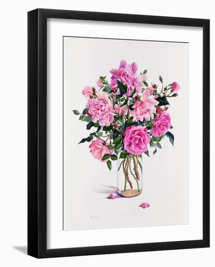 Roses in a Glass Jar-Christopher Ryland-Framed Giclee Print