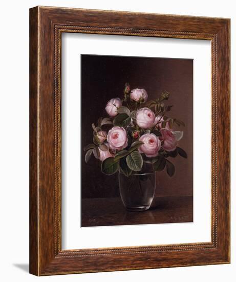 Roses in a Glass Vase-Johan Laurentz Jensen-Framed Giclee Print