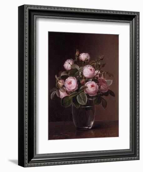 Roses in a Glass Vase-Johan Laurentz Jensen-Framed Giclee Print