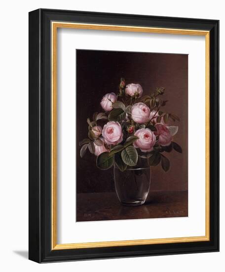 Roses in a Glass Vase-Johan Laurentz Jensen-Framed Giclee Print