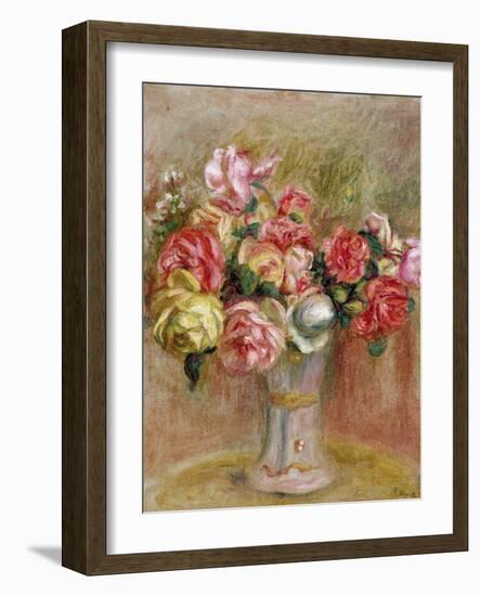 Roses in a Sevres Vase-Pierre-Auguste Renoir-Framed Giclee Print