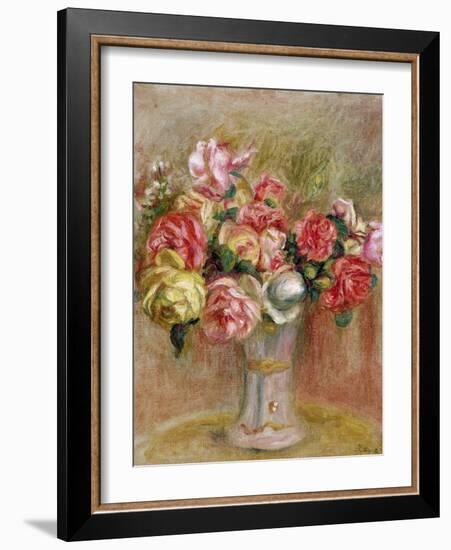 Roses in a Sevres Vase-Pierre-Auguste Renoir-Framed Giclee Print