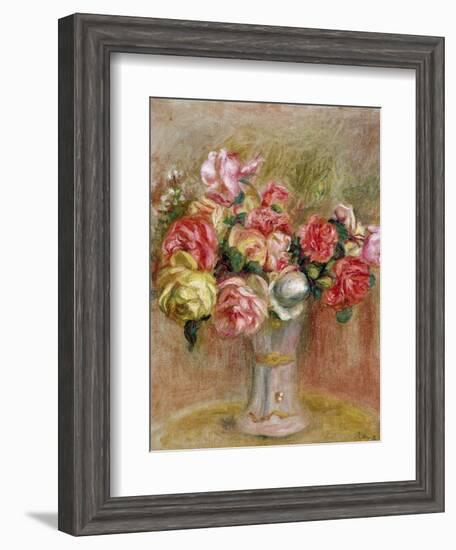 Roses in a Sevres Vase-Pierre-Auguste Renoir-Framed Giclee Print