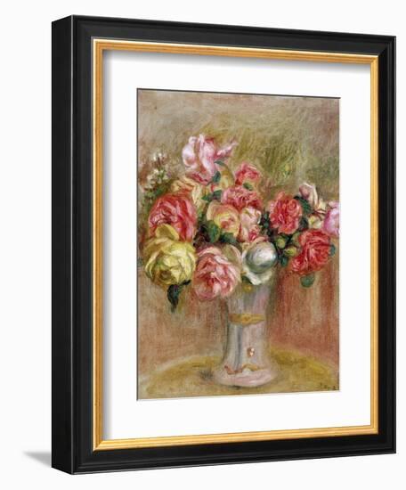 Roses in a Sevres Vase-Pierre-Auguste Renoir-Framed Giclee Print