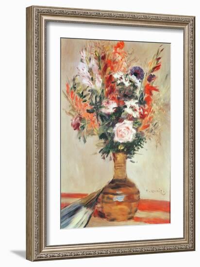 Roses in a Vase, 1872-Pierre-Auguste Renoir-Framed Giclee Print