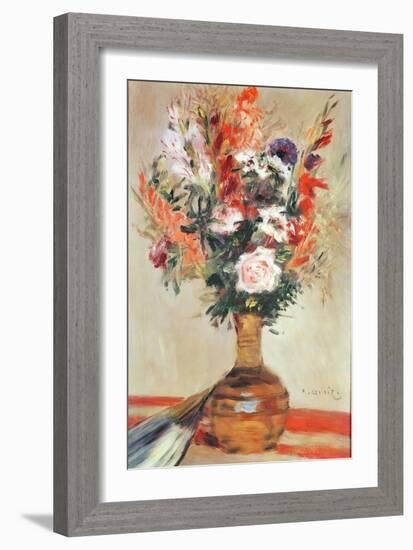 Roses in a Vase, 1872-Pierre-Auguste Renoir-Framed Giclee Print