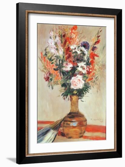 Roses in a Vase, 1872-Pierre-Auguste Renoir-Framed Giclee Print