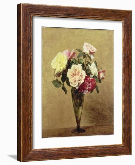 Roses in a Vase, 1892-Henri Fantin-Latour-Framed Giclee Print