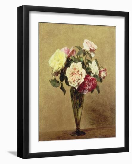 Roses in a Vase, 1892-Henri Fantin-Latour-Framed Giclee Print