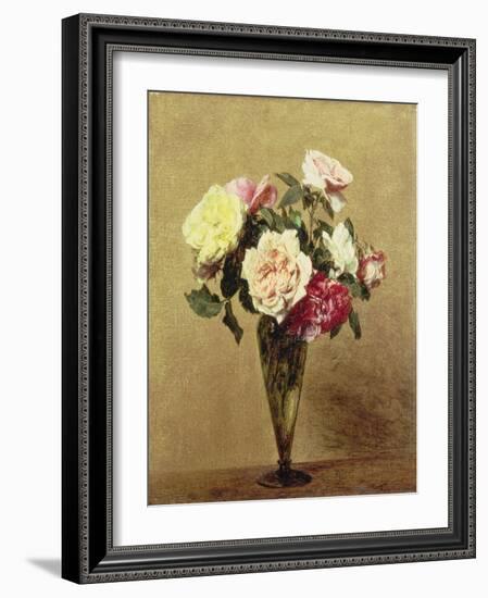 Roses in a Vase, 1892-Henri Fantin-Latour-Framed Giclee Print