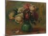 Roses in a Vase, C. 1890 (Oil on Canvas)-Pierre Auguste Renoir-Mounted Giclee Print
