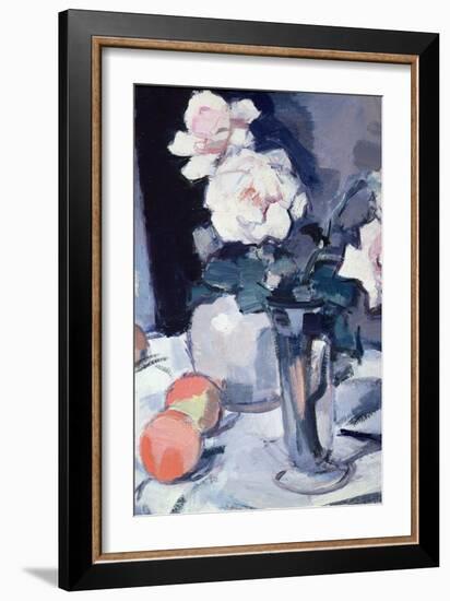 Roses in a Vase (Oil on Canvas)-Samuel John Peploe-Framed Giclee Print