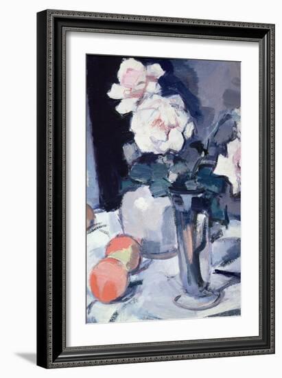 Roses in a Vase (Oil on Canvas)-Samuel John Peploe-Framed Giclee Print
