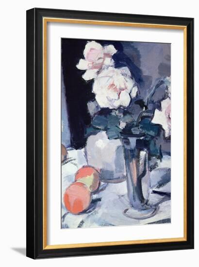 Roses in a Vase (Oil on Canvas)-Samuel John Peploe-Framed Giclee Print